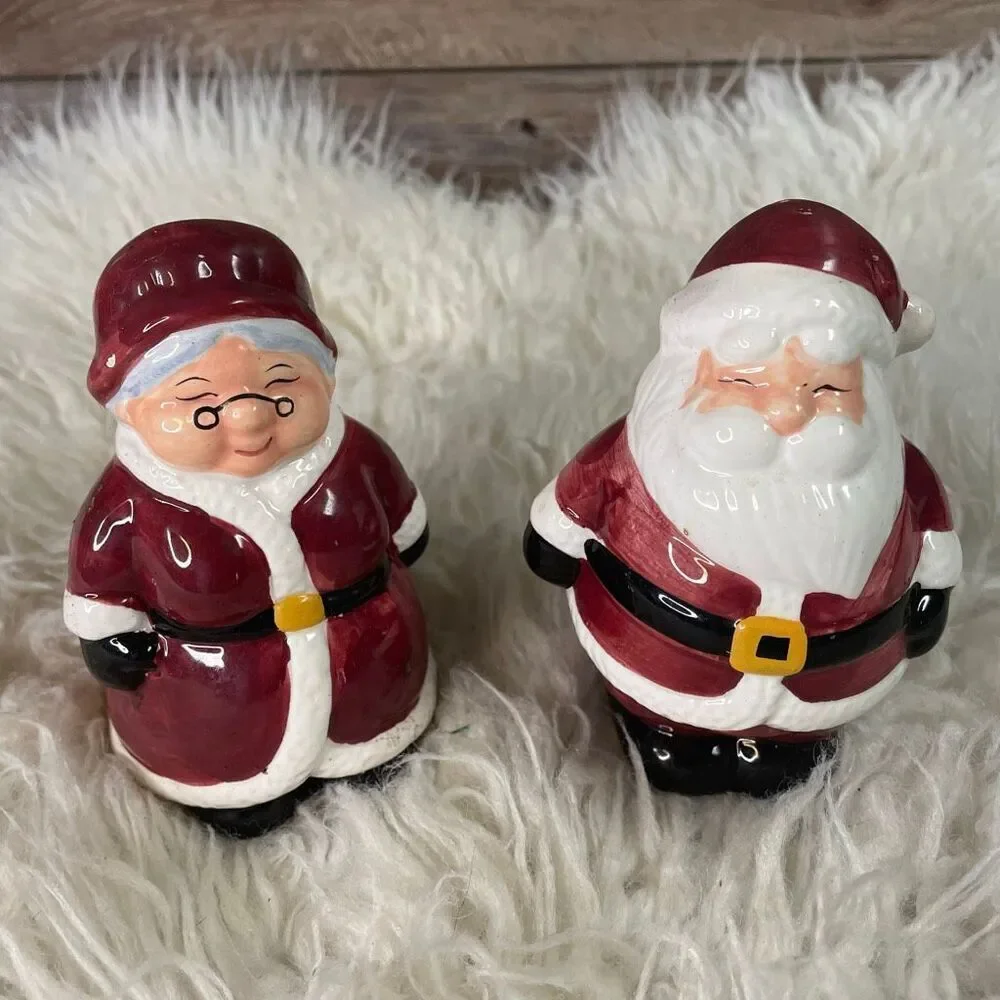 2001 PUBLIX Santa Claus & Mrs Claus Salt Pepper Shakers Encore Edition - Picture 1 of 5